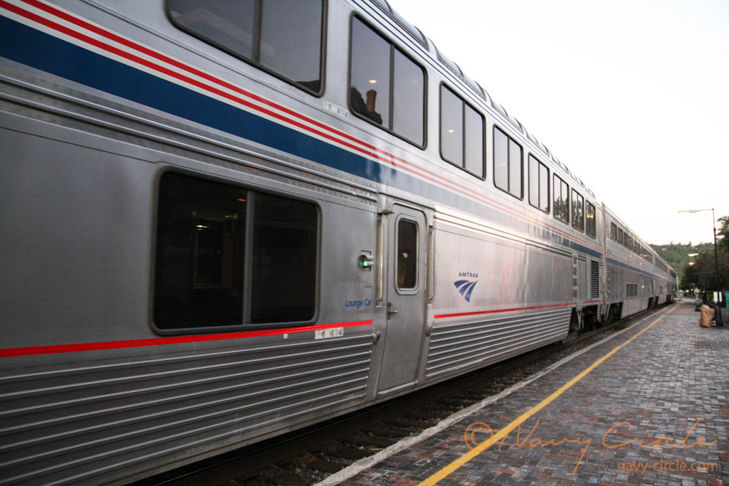 2階建てとなっているAmtrakの客車